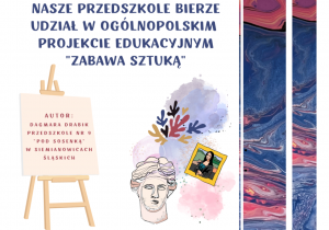 Plakat projektu edukacyjnego "Zabawa Sztuką"