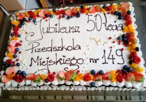 Tort z okazji Jubileuszu Przedszkola