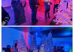 Dzieci stoją z zamkniętymi oczami