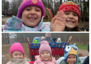 Dzieci z grupy III na saniach Św. Mikołaja