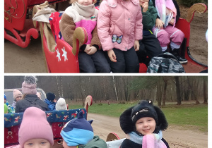 Dzieci z grupy III na saniach Św. Mikołaja