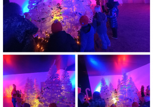 Dzieci stoją w ciszy i myślą nad życzeniem