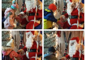 Dzieci z grupy II częstują się cukierkami