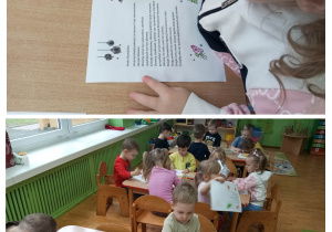 Dzieci kolorują list