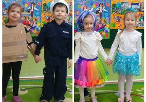 Dzieci w strojach karnawałowych