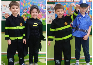 Chłopcy pozują do zdjęcia