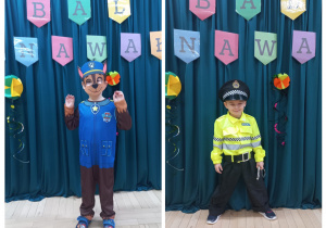 Chłopcy z grupy 1 pozują do zdjęcia