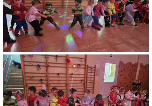 Dzieci przeciągają linę