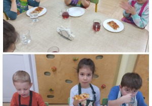 Degustacja wykonanej przez dzieci pizzy