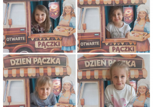 Dziewczynki z grupy II w fotobudce