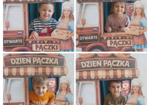 Dzieci z grupy Lewki w fotobudce