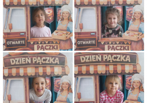 Dziewczynki z grupy III w fotobudce