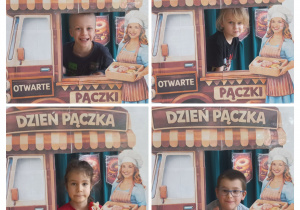 Dzieci z grupy IV w fotobudce