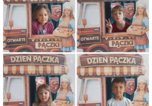 Dzieci z grupy Kotki w fotobudce