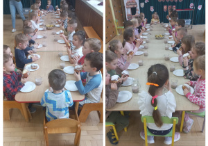 Wspólne jedzenie pączków