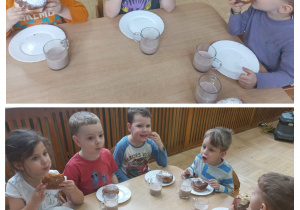 Wspólny posiłek dzieci z okazji Tłustego Czwartku