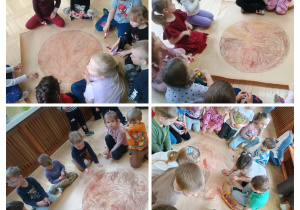 Dzieci pozują z wykonaną pracą