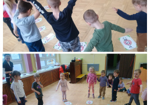 Dzieci uczestniczą w pączkowej gimnastyce