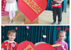 Dzieci z grupy II pozują przy sercu