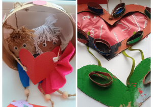 Walentynki wykonane przez dzieci