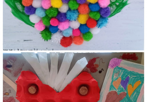 Walentynki wykonane przez dzieci