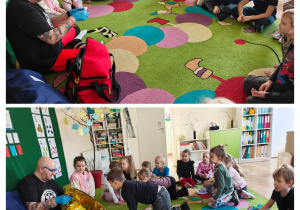 Dzieci słuchają prowadzącego