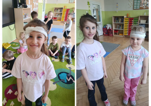 Dzieci uczą się robić opatrunki