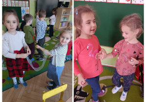 Dziewczynki uczą się zakładać opatrunki