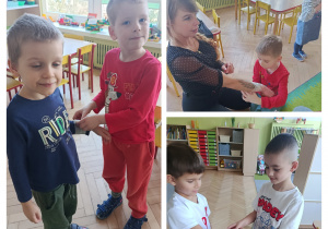 Dzieci ćwiczą zakładanie opatrunki