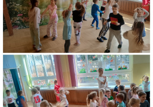 Dzieci tańczą przy muzyce