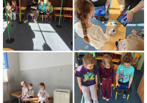 Dzieci pracują na tabletach