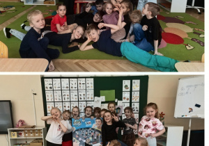 Grupa IV pozuje z nagrodą