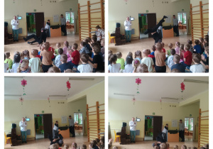 Dzieci oglądają występ