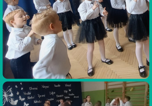 Dzieci występują na scenie