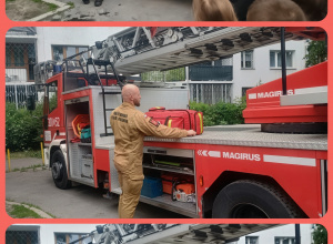 Alarm przeciwpożarowy i wizyta strażaków w przedszkolu