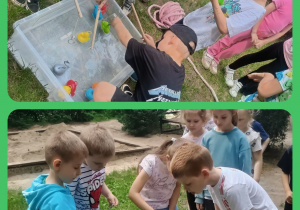 Dzieci z grupy Kotki łowią rybki